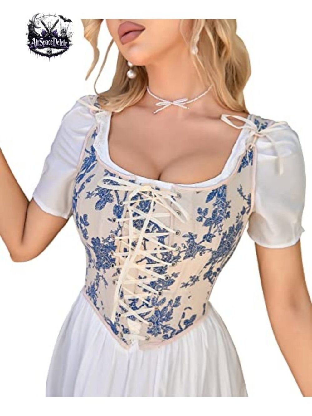 Lace Trim Corset Bustier Lace-Up Renaissance Costume